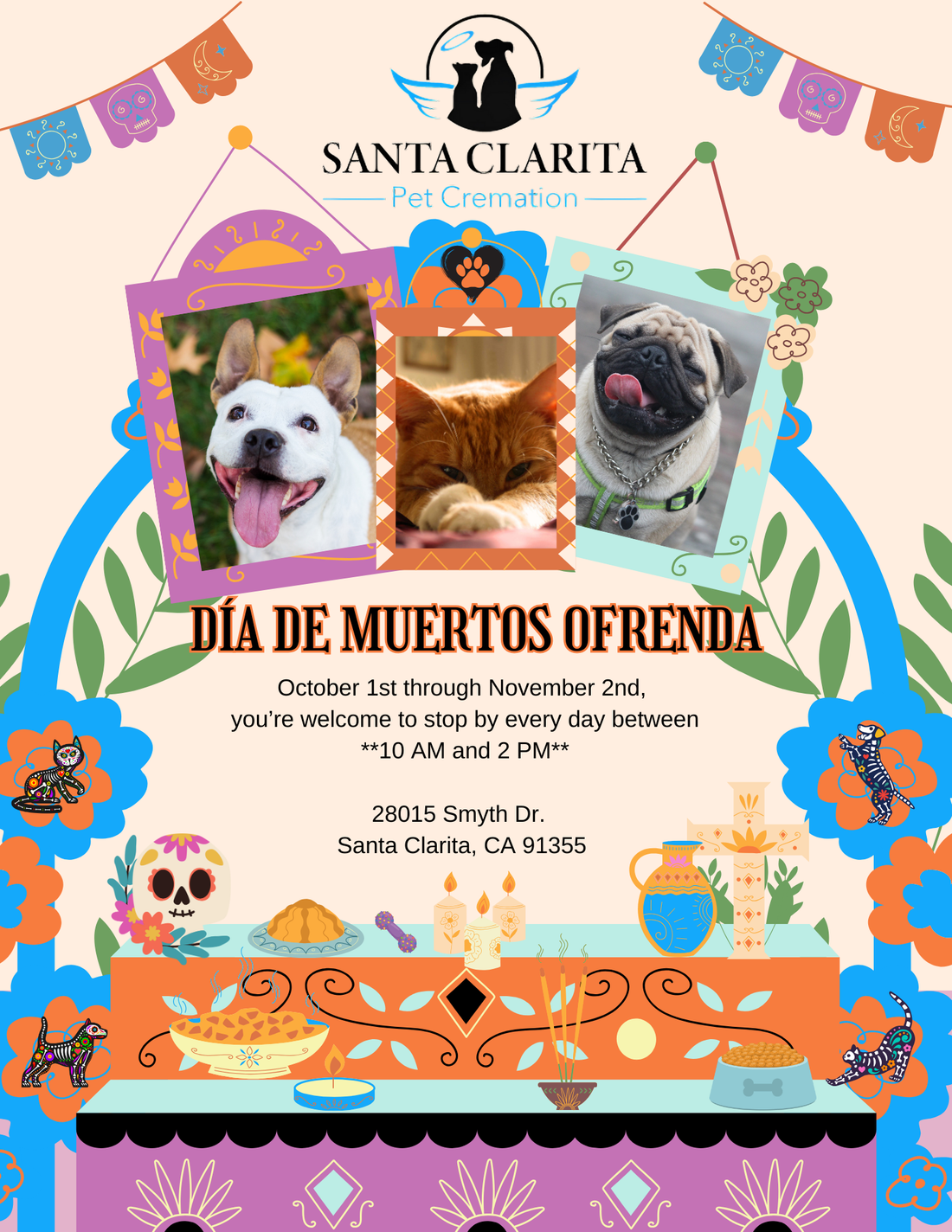 Santa Clarita Pet Cremation Honoring Our Pets This Dia de los Muertos